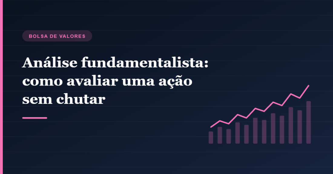 Gráfico ascendente ilustrando a análise fundamentalista de ações