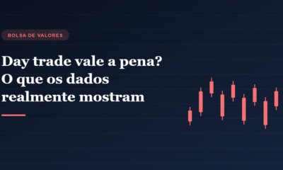 Candles de alta e baixa ilustrando a operação de day trade Candles de alta e baixa ilustrando a operação de day trade