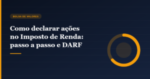 Ilustração circular representando a divisão do imposto sobre ações