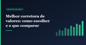Ilustração de gráfico crescente representando a escolha de uma corretora de valores