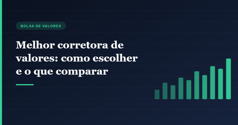 Ilustração de gráfico crescente representando a escolha de uma corretora de valores