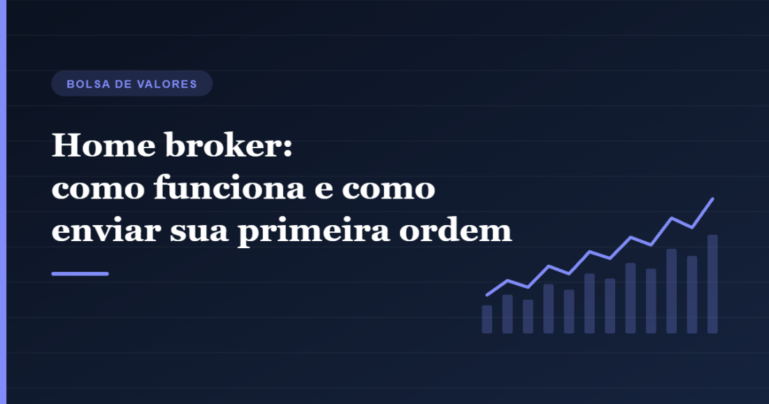 Gráfico de alta ilustrando o uso do home broker Gráfico de alta ilustrando o uso do home broker