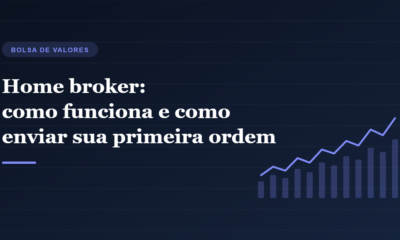 Gráfico de alta ilustrando o uso do home broker Gráfico de alta ilustrando o uso do home broker