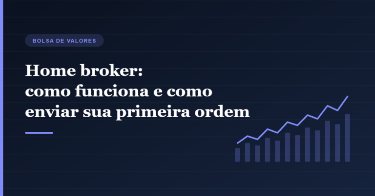 Gráfico de alta ilustrando o uso do home broker