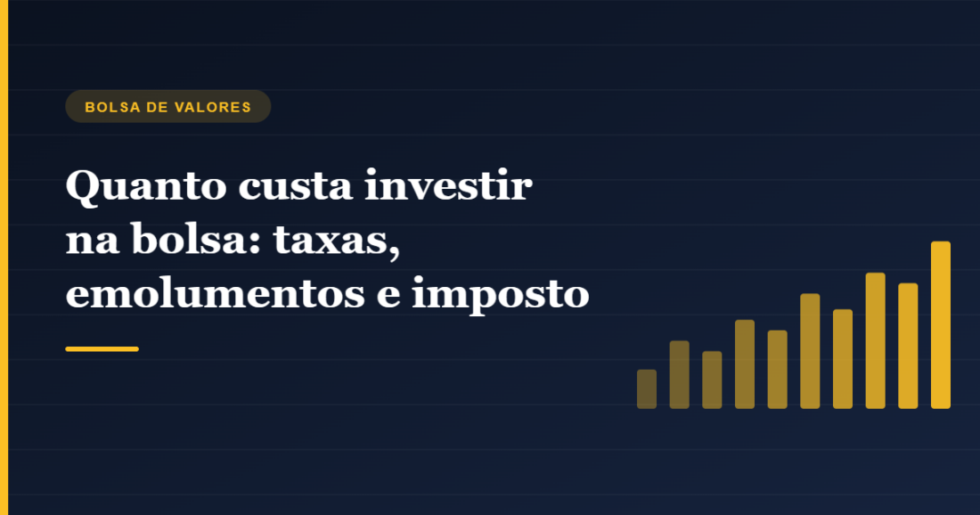 Barras crescentes ilustrando os custos de investir na bolsa Barras crescentes ilustrando os custos de investir na bolsa