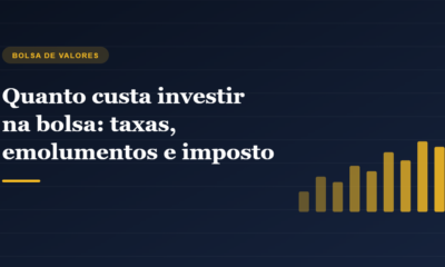 Barras crescentes ilustrando os custos de investir na bolsa