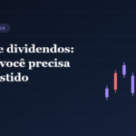 Ilustração de candles de bolsa representando renda com dividendos